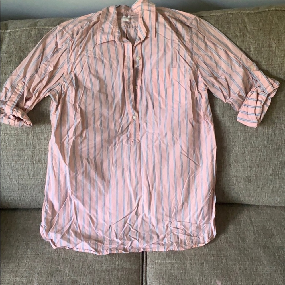 Pink maternity dress shirt